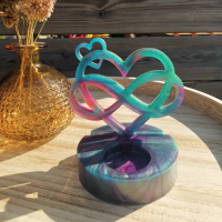 Hart met infinity kaarsenhouder 
