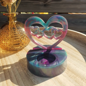 Hartjes in kaarsenhouder